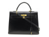 sac a main hermes kelly 36 sellier en cuir box noir