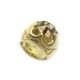 BAGUE ATSMON CABOCHON CITRINE PAIN DE SUCRE T 52 EN OR JAUNE 18K 20GR GOLD RING