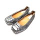 CHAUSSURES LANVIN BALLERINES 36 EN CUIR PYTHON ARGENTE SILVER LEATHER SHOES 890€