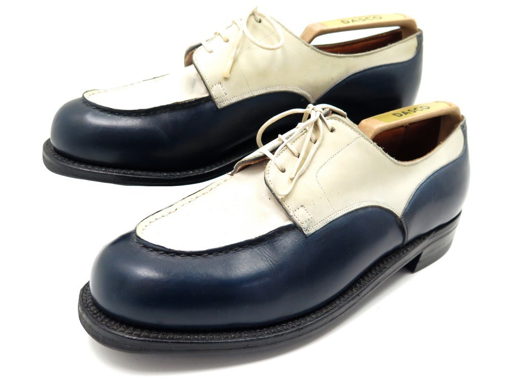 chaussures jm weston derby golf 5.5d 39 cuir bicolore