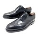 CHAUSSURES AUBERCY 10F 43.5 DERBY BOUT FLEURI CUIR NOIR +EMBAUCHOIRS WESTON 880€