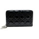 PORTEFEUILLE CHRISTIAN DIOR PORTE MONNAIE CUIR CANNAGE VERNI NOIR BILLFOLD 850