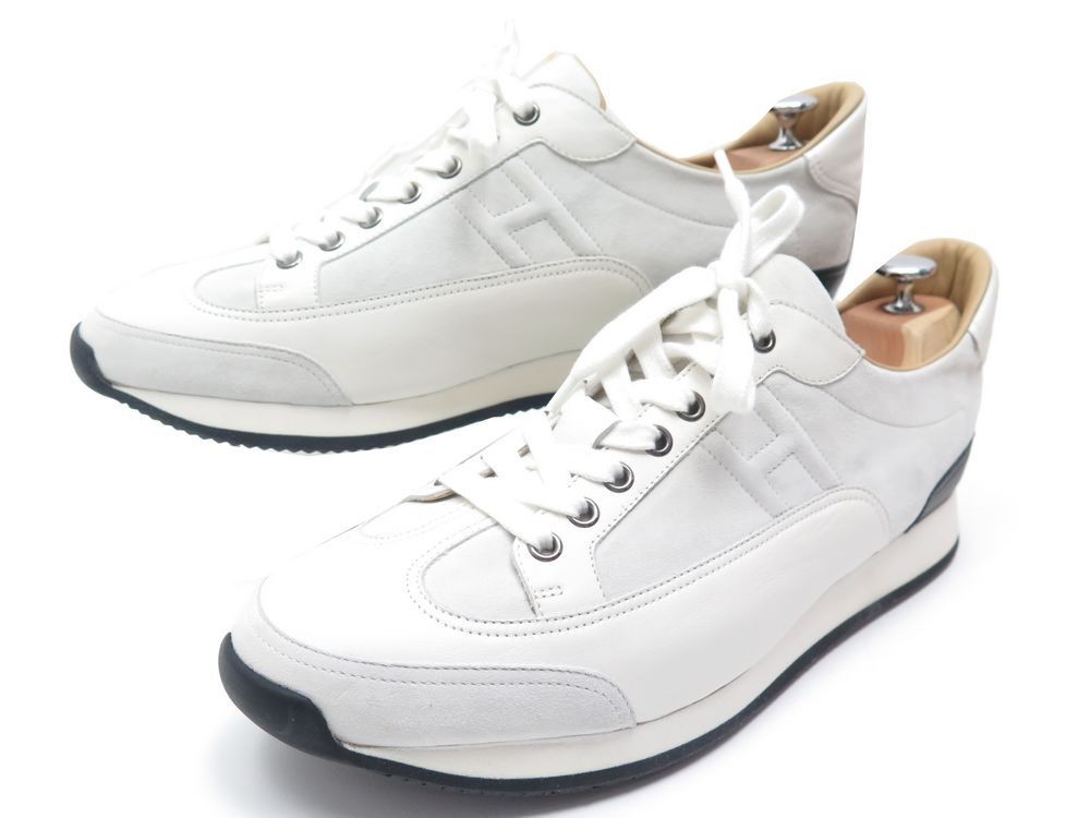 hermes sneakers white