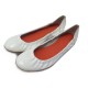 NEUF CHAUSSURES HERMES CARINA 40 BALLERINES CUIR VERNI BLANC + BOITE SHOES 590€