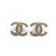 NEUF BOUCLE OREILLES CHANEL LOGO CC 1