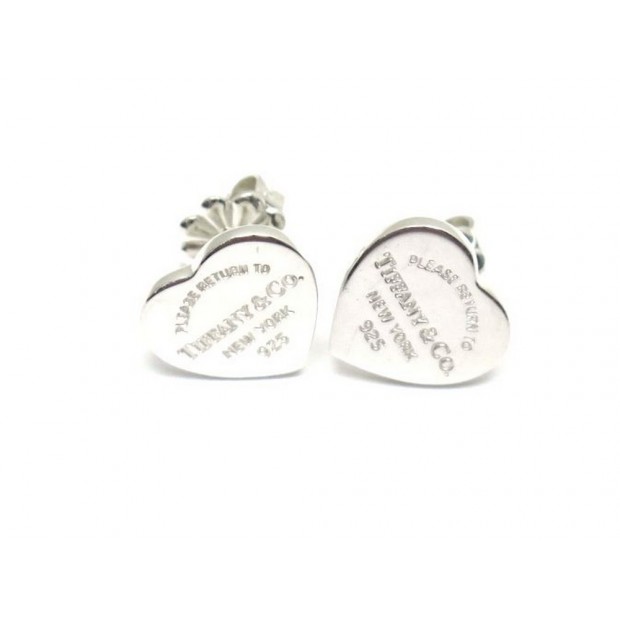 BOUCLES D'OREILLES TIFFANY COEUR MINI RETURN TO EN ARGENT + BOITE EARRINGS 190€