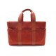 SAC A MAIN HERMES ACAPULCO MM 38 CM EN TOILE & CUIR ORANGE CANVAS HAND BAG 2060€