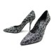 CHAUSSURES GIVENCHY INFINITY ESCARPINS 37 MOTIF ETOILE CUIR NOIR & BLANC 500