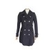 IMPERMEABLE A CEINTURE BURBERRY T 38 M TRENCH COTON BLEU HOUSSE RAINCOAT 1750€