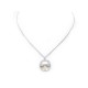 NEUF COLLIER PENDENTIF TOURNAIRE COEUR PONT EN ARGENT ET OR SILVER NECKLACE 310