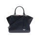 NEUF SAC A MAIN FENDI 2 JOURS CUIR BLEU NUIT BLUE LEATHER HAND BAG PURSE 1980