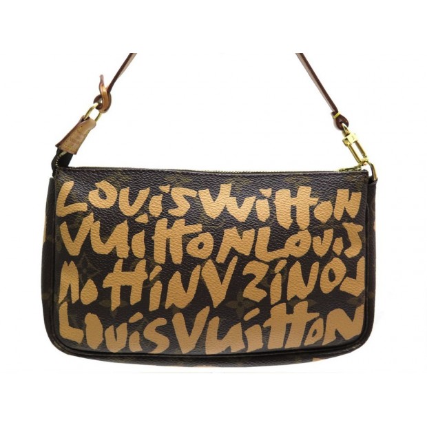 NEUF SAC A MAIN LOUIS VUITTON STEPHEN SPROUSE POCHETTE ACCESSOIRES GRAFFITI 635€