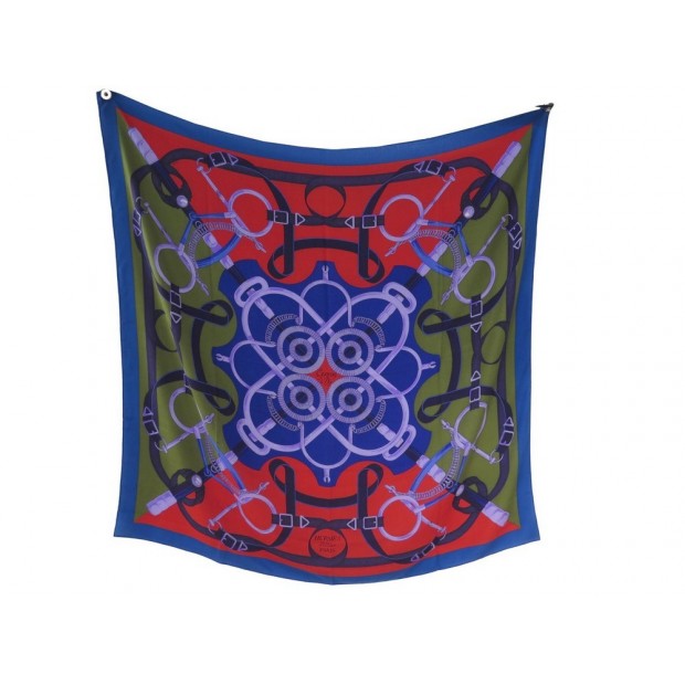 NEUF FOULARD CHALE HERMES EPERON D'OR CARRE EN CACHEMIRE & SOIE SCARF SHAWL 945€