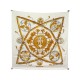 FOULARD HERMES DAIMYO PRINCES DU SOLEIL LEVANT BLANC