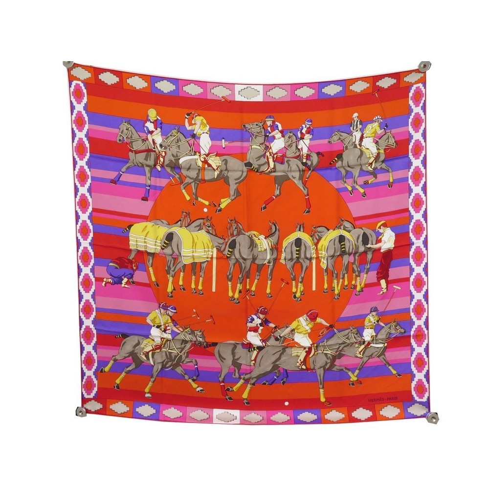 foulard hermes les poneys de polo hubert de