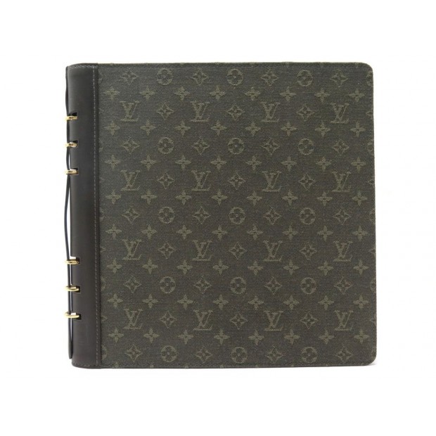 NEUF COUVERTURE PORTE CAHIER LOUIS VUITTON MONOGRAM MINI LIN KAKI NOTEBOOK 590€