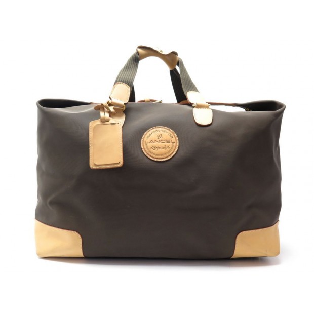 SAC DE VOYAGE A MAIN LANCEL CABINE EN TOILE & CUIR CANVAS TRAVEL HANDBAG 375€