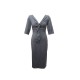 NEUF ROBE ALEXANDER MCQUEEN MI LONGUE TAILLE 38 M LAINE GRISE GREY DRESS 1990