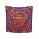 VINTAGE NEUF FOULARD HERMES LES VOITURES NOUVELLES SOIE ROUGE CARRE SCARF 370€