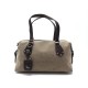 SAC A MAIN PRADA LOGO TOILE JACQUARD ET CUIR MARRON CANVAS SHOULDER HANDBAG 850€