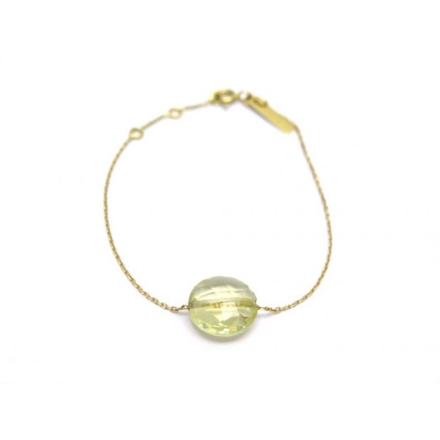 NEUF BRACELET MORGANNE BELLO FRIANDISE COUSSIN T17 OR JAUNE 18K ET QUARTZ 350€