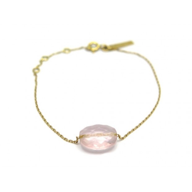 BRACELET MORGANNE BELLO FRIANDISE COUSSIN 1012YA122 OR & QUARTZ ROSE POUDRE 350€