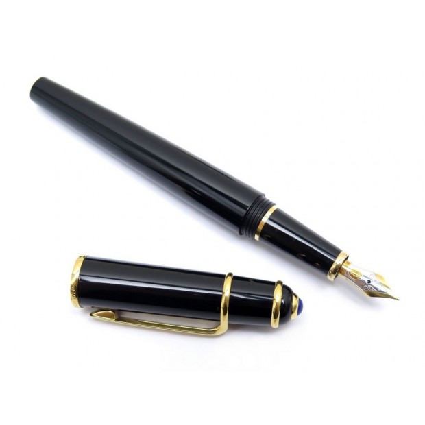 STYLO PLUME CARTIER DIABOLO NOIR ET DORE 