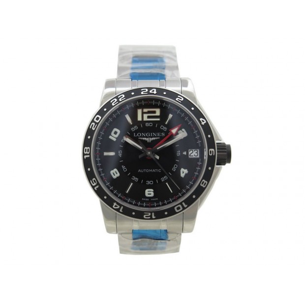 NEUF MONTRE LONGINES ADMIRAL 42 AUTOMATIQUE NOIR ACIER ROLAND GARROS WATCH 2740