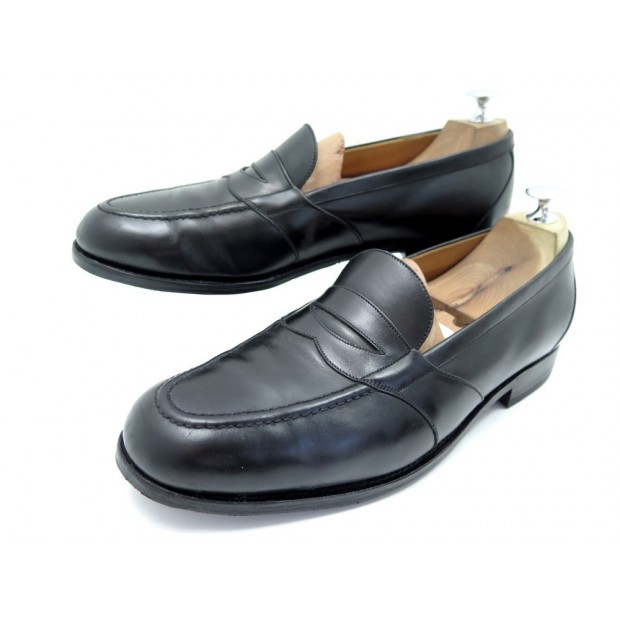 CHAUSSURES JM WESTON 119 MOCASSINS 10E 44 EN CUIR NOIR BLACK LOAFERS SHOES 610€