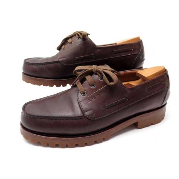 CHAUSSURES JM WESTON 690 7D 41 DERBY BATEAUX CUIR MARRON + EMBAUCHOIRS 775€