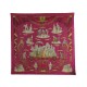 VINTAGE FOULARD HERMES LA COMEDIE ITALIENNE LEDOUX CARRE 90 SOIE ROSE SCARF 370