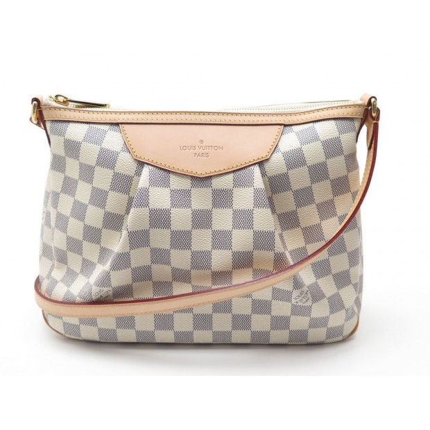 NEUF SAC A MAIN LOUIS VUITTON SIRACUSA PM TOILE DAMIER AZUR CANVAS HANDBAG 1600