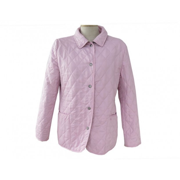 MEANTEAU BURBERRY VESTE COTON ROSE CLAIR MATELASSE TAILLE 38 M PINK JACKET 530