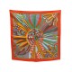 NEUF FOULARD HERMES LES FLOTS DU CHEVAL GAVROCHE METZ SOIE ORANGE SCARF 170€