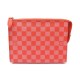 NEUF POCHETTE LOUIS VUITTON N41299 ELEMENT TOILE DAMIER ORANGE CANVAS POUCH 635