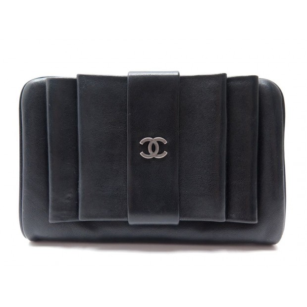 PORTEFEUILLE CHANEL CUIR NOIR 