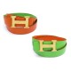 CEINTURE HERMES BOUCLE H DORE REVERSIBLE T80 EN CUIR ORANGE ET VERT BELT 635