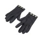 GANTS HERMES CLOU DE SELLE TAILLE 7 EN CUIR GRAINE NOIR LEATHER GLOVES 690€