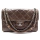 SAC A MAIN CHANEL TIMELESS CUIR MARRON & RUTHENIUM 