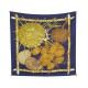 FOULARD HERMES JARDIN CREOLE PAR VALERIE DAWLAT SOIE BLEU +BOITE SILK SCARF 370€