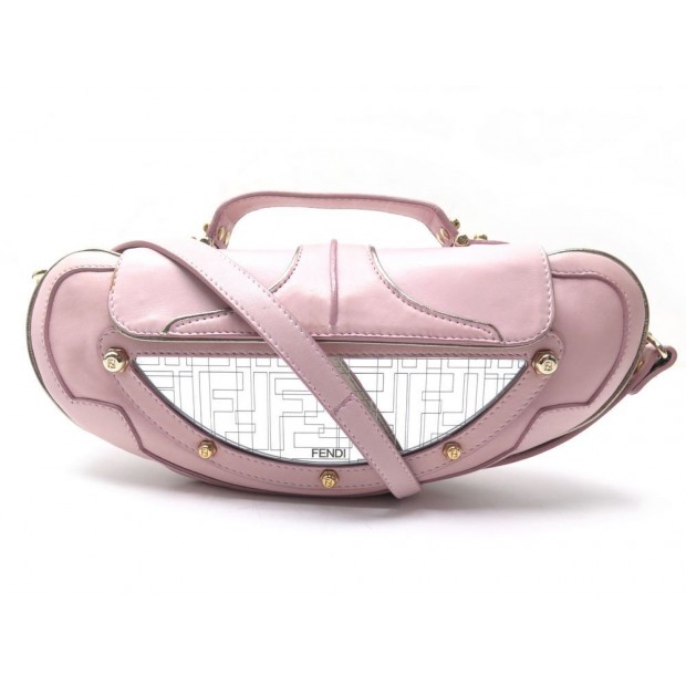 SAC A MAIN FENDI BORSA MINI VANITY BAG NAPPE ROSA 8BN135 CUIR ROSE HANDBAG 1200€