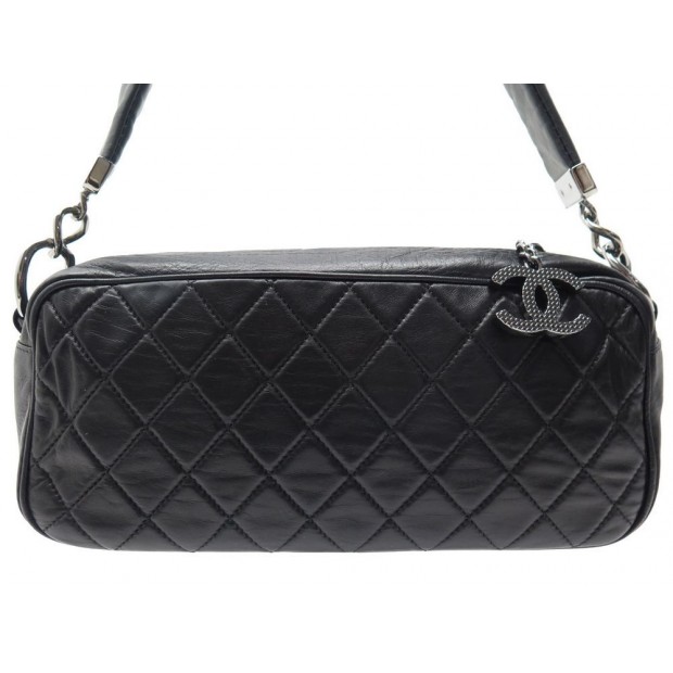 NEUF SAC A MAIN CHANEL EN CUIR MATELASSE NOIR NEW BLACK LEATHER HAND BAG 2800€