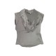 HAUT YVES SAINT LAURENT SANS MANCHES 36 S SOIE GRISE GREY SILK T-SHIRT TOP 1490€