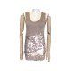 HAUT GIVENCHY DEBARDEUR A PAILLETTES SEQUINS 34 S VISCOSE TAUPE TSHIRT TOP 490€