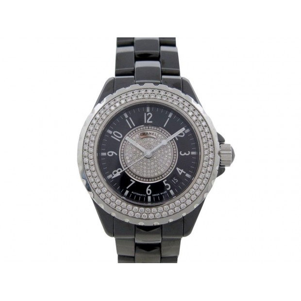 MONTRE CHANEL J12 H1709 38 MM AUTOMATIQUE CERAMIQUE NOIRE DIAMANTS WATCH 17900€