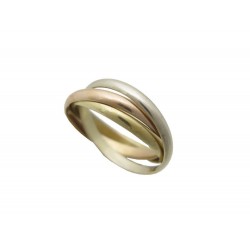 BAGUE CARTIER TRINITY 3 ORS PM B4086100 OR GRIS JAUNE ROSE T 55 GOLD RING 940