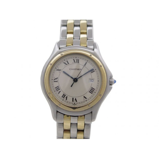 MONTRE CARTIER COUGAR 187904 EN OR ET ACIER 34 MM QUARTZ STEEL GOLD WATCH 5500