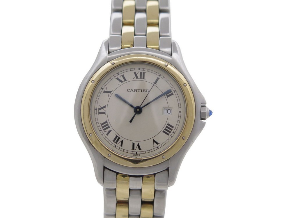 montre cartier cougar 187904 or acier 34 mm