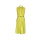 NEUF ROBE PRADA SANS MANCHES A CEINTURE 42 IT 38 FR M EN SOIE VERTE DRESS 2150€