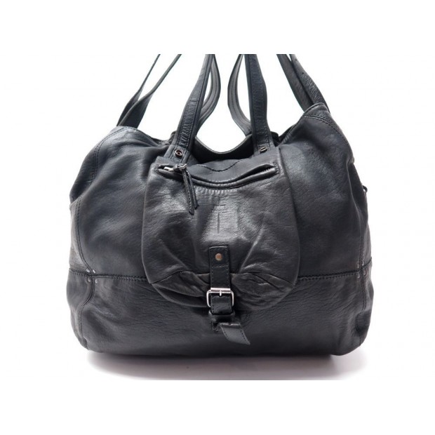 SAC A MAIN JEROME DREYFUSS BILLY M EN CUIR NOIR BLACK LEATHER SHOULDER BAG 515€